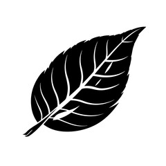 Long Leaf Logo Monochrome Design Style