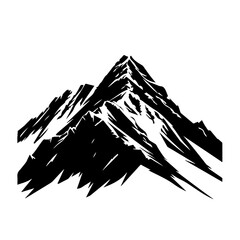 Mountains And Hills Logo Monochrome Design Style