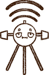 Satellite Charcoal Drawing