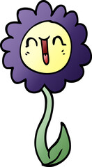 cartoon doodle happy flower