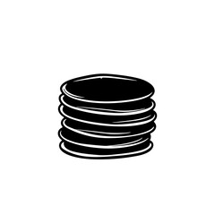 Pancakes Logo Monochrome Design Style