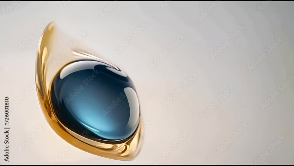 Poster water drop with alpha channel on white background 3d render water blob animation liquid sphere anima