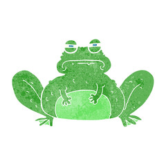 retro cartoon frog
