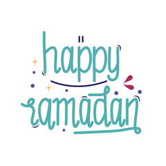 Happy Ramadan Islamic Hand Lettering