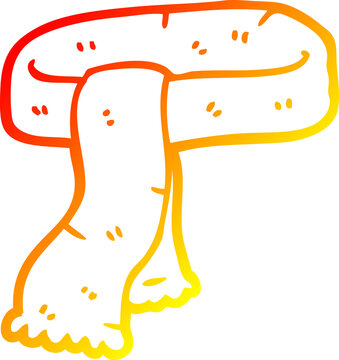 recommend clip art: warm gradient line drawing cartoon scarf