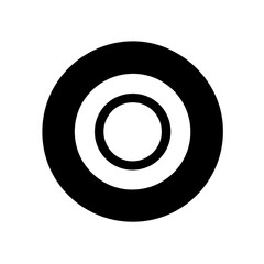 Two concentric circles Logo Monochrome Design Style