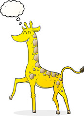 thought bubble cartoon giraffe
