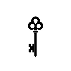 Vintage Key Logo Monochrome Design Style
