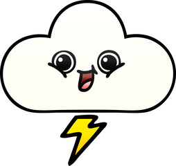gradient shaded cartoon storm cloud