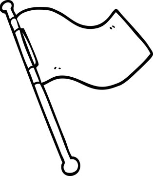 recommend clip art: line drawing cartoon white flag waving