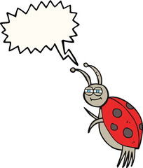 speech bubble cartoon ladybug