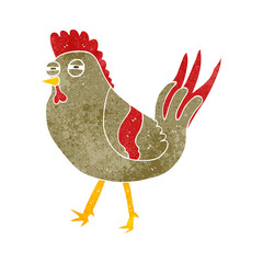 retro cartoon chicken