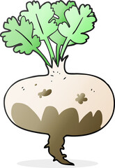 cartoon muddy turnip