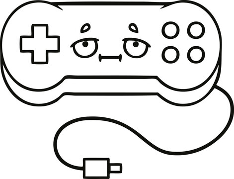 recommend clip art: line drawing cartoon game controller