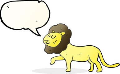 speech bubble cartoon lion