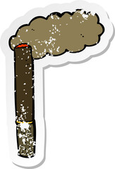 retro distressed sticker of a cartoon cigar