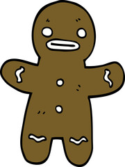 Obraz premium cartoon doodle gingerbread man
