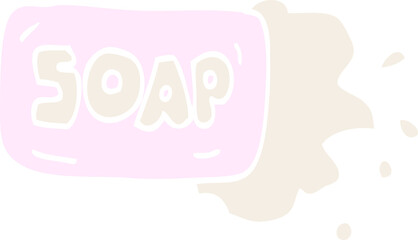 cartoon doodle bar of soap