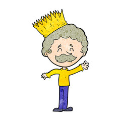 cartoon person wearing crown