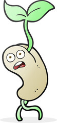 cartoon sprouting seed