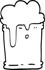 black and white cartoon fizzy drink