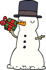 cartoon snowman