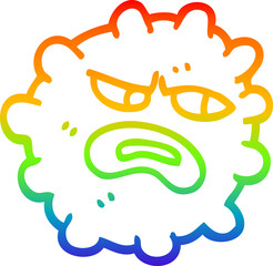 rainbow gradient line drawing cartoon funny germ