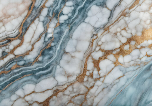 High-end elegance: Gold splashes on white and green luxury background marble texture