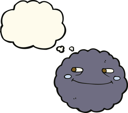 recommend clip art: cartoon happy rain cloud with thought bubble