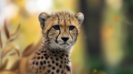 World Wildlife Day Concept with a Young Cheetah in the Wild