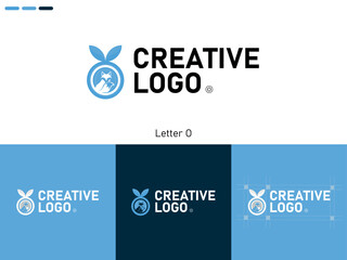 Alphabet letter icon logo o