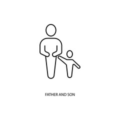 father and son concept line icon. Simple element illustration. father and son concept outline symbol design.