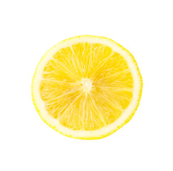 Top view of yellow lemon half isolated on white background with clipping path