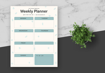 Soft Green Weekly Planner