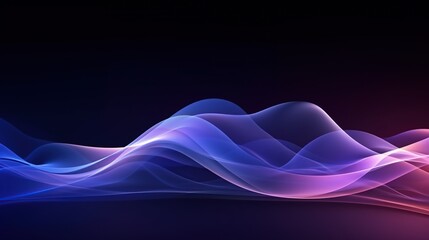 Advanced wave drawing. Abstract Neon Light, abstract color background, nightclub empty room interior, Technology. Harmony