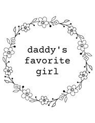 Daddy's Favorite Girl SVG, Baby Bodysuit SVG Vector