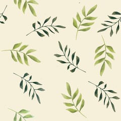 Flower floral leaf seamless pattern illustration