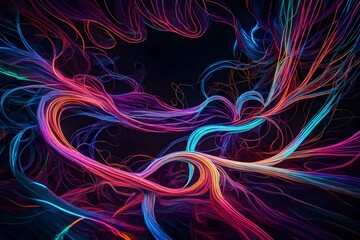 abstract fractal background with hearts