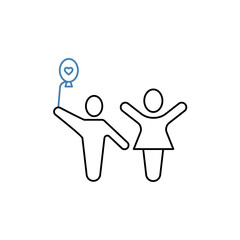 children concept line icon. Simple element illustration. children concept outline symbol design.