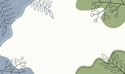 Aesthetic Colorful Pastel Floral Fluid .Hand drawn minimal Background  Vector design