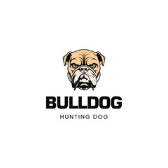 angry head mascot of bulldog logo design