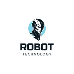 Artificial Intelligence robot logo,robotic man logo