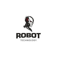 Artificial Intelligence robot logo,robotic man logo