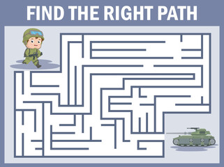 Find the right path from soldier to tank