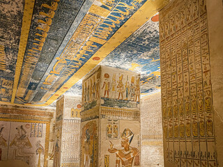 Tomb of Memnon KV9 in the Egyptian Valley of the Kings, in the Theban necropolis, Egypt, Luxor