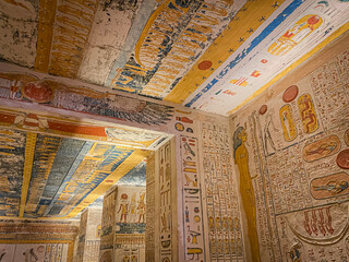 Tomb of Memnon KV9 in the Egyptian Valley of the Kings, in the Theban necropolis, Egypt, Luxor