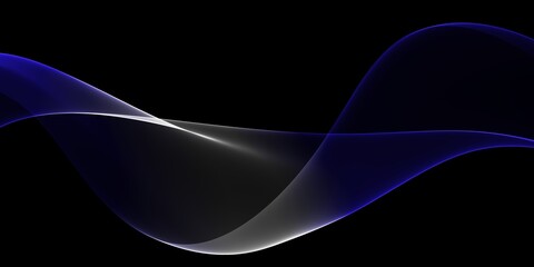 abstract blue wave, abstract background with a glowing wavy pattern on a black background