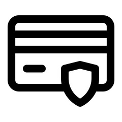 Payment security icon with outline style.