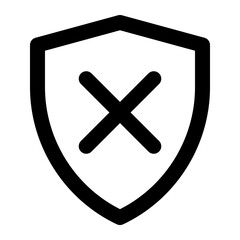 Obraz premium Unsafe icon with outline style.