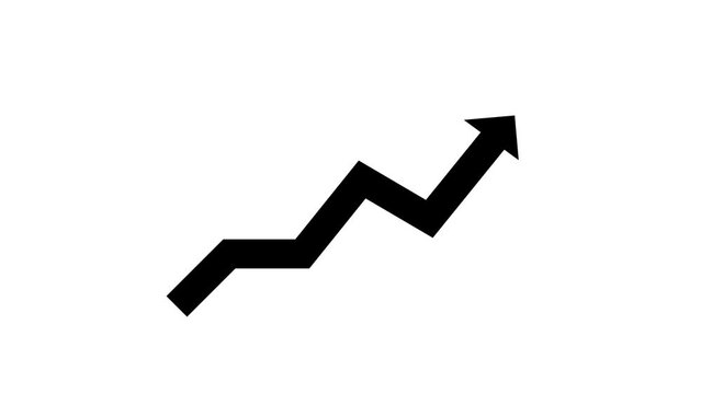 arrows animation 2d video footage with transperancy background or alpha channel